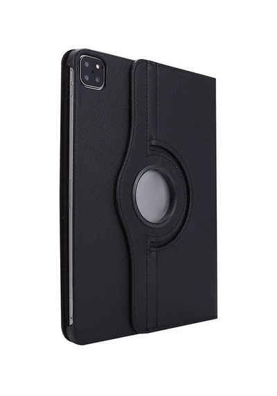İpad Air 11 2024 M2 A2902-a2903-a2904 Uyumlu 360 Dönebilen Standlı Pu Deri Tablet Kılıfı - Kırmızı - T32125