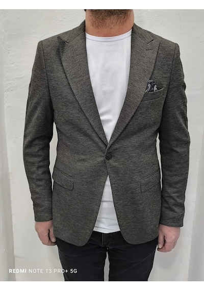 Duayen Dmctekstil Erkek Kahverengi Düz İtalyan Kesim Dar Kalıp Tek Düğme Blazer Ceket Duayen Dmctekstil Erkek Kahverengi Düz İtalyan Kesim Dar Kalıp Tek Düğme Blazer Ceket
