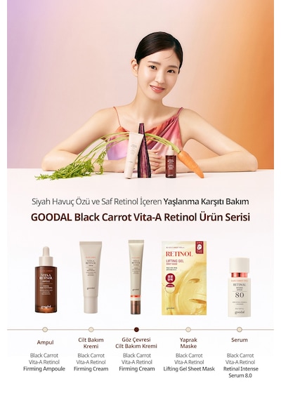Siyah Havuç Özü Ve Saf Retinol İçeren Göz Kremi Goodal Black Carrot Vita-a Retinol Firming Eye Cream