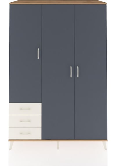 Kronos Dolap 6 Raflı 3 Çekmeceli Tek Askılı 132x59x195 Çam-an... Çam