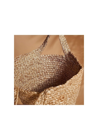 Lexroo Tolknıng Örme Sepet, Örme Sepet Çanta, Jüt 20x30 Cm Çok Renkli