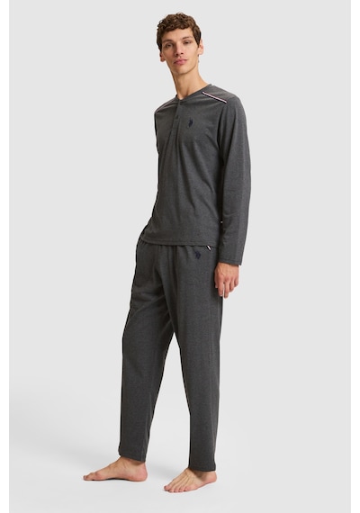 U.S. Polo Assn. Erkek Antrasit Melanj Pijama Takımı 50333256-vr081