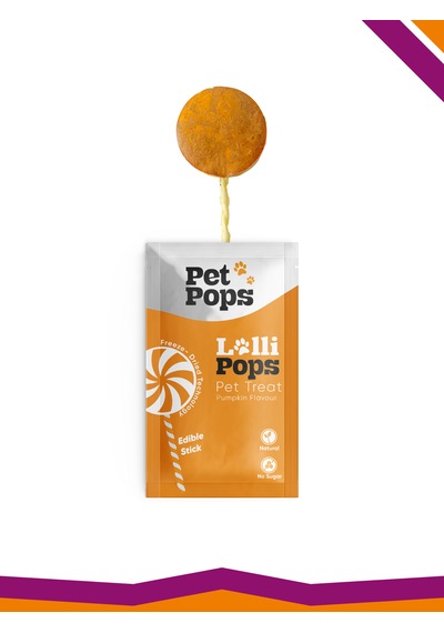 Lollipops Tavuk Ciğeri Bal Kabağı 3'lü Kedi Köpek Ödül Lolipopu