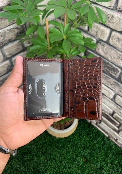 Guard Taba Croco Hakiki Deri Kartlık Erkek / Kadın P1169 Taba