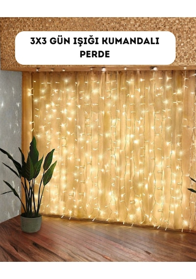 Dekoratif Perde Peri Led Günışığı Renk 8 Fonksiyonlu Işık