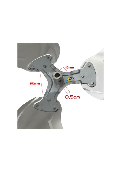 Bir Çok Marka İle Uyumlu Mil Çapı 10mm Metal Vantilatör Pervanesi