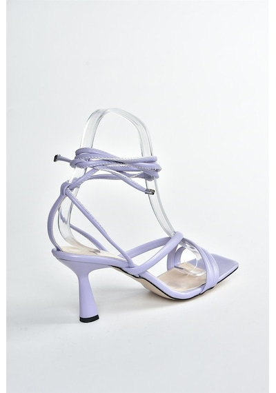 Fox Shoes Lila Bilek Bağlamalı Kadın Topuklu Ayakkabı K404070209