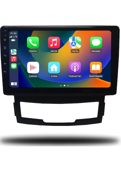 Ssangyong Korando 2011-2013 Uyumlu 8+256 Gb Android Carplay Multimedya Sistemi Yazılımsal 9"