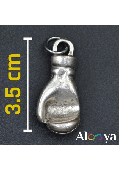 Efsane Boks Eldiveni Gümüş Kaplama Kolye Ucu Silver