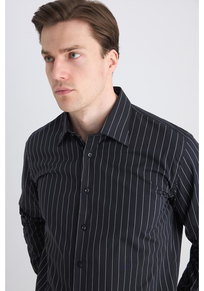 D'S Damat Ds Damat Slim Fit Siyah Armürlü Gömlek 5hf02hd20341m Çok Renkli