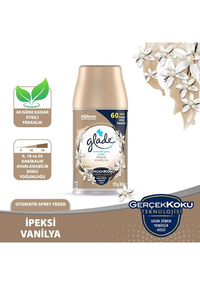 Glade Automatic Spray Yedek İpeksi Vanilya Kokusu 269 Ml 60 Gün Etkili vanilya