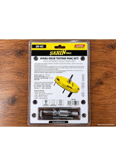 Şahin Tools Ayarlı Delik Testere Panç Seti 45-130 Mm Ayarlanabilir Panç Aparatı