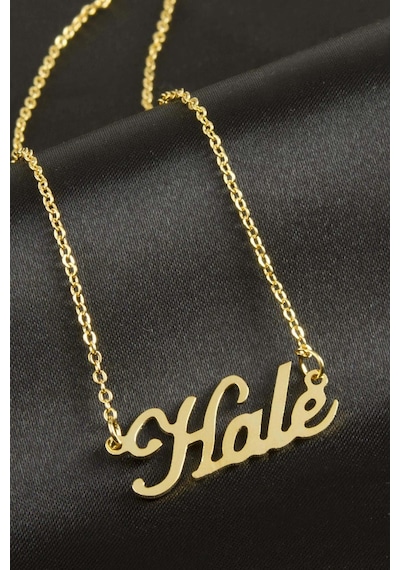 Hale - 918 - İsimli - Glblseme - Kolye -sarı altın