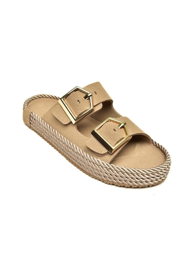 Fox Shoes U596030202 Vizon Süet Kadın Terlik Vizon