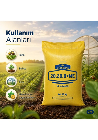 Gübretaş 20-20-0+zn Katkılı Taban Gübresi 50 Kg 50 G
