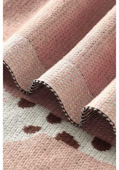 Kız Ve Erkek Bebek Için Triko Örgü Bebek Battaniyesi 85cm X85cm Pembe Züry Pembe4 Pembe4