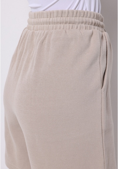 Colin's Colins Regular Fit Orta Bel Baskılı Kadın Bej Şort Cl1075137 Q1.v1 Beı Bej