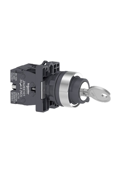 Schneider Electric , XA2EG73 , Kilitli buton - Ø22 - 3 konumlu -
