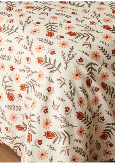 Bella Maison Florian Pamuklu Çift Kişilik Nevresim Seti Kiremit 200x220 Cm Kiremit