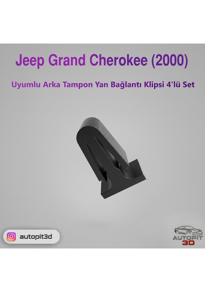 Jeep Grand Cherokee 2000 Uyumlu Arka Tampon Yan Bağlantı Klipsi 4'lü