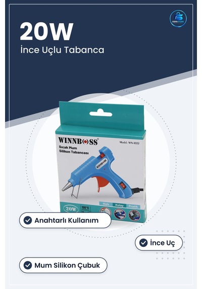 Sıcak Silikon Tabancası 20w Anahtarlı İnce Uç Hobi El İşi Ev Tami