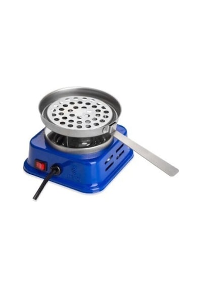 Mini Kare Elektrikli Nargile Kömürü Ocağı Mavi