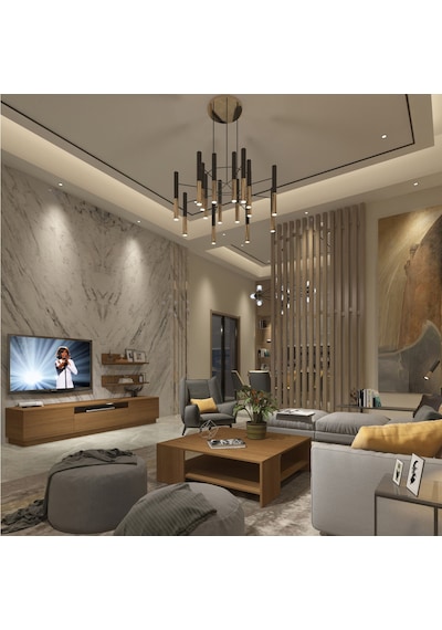 Trendstyle 4s Mdf Tv Ünitesi Ve Orta Sehpa 2'li Set - Naturel Ceviz