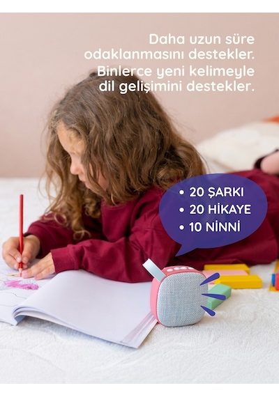 Lumaverse Luma Şarkı Ve Hikaye Kutusu - Eğitici Masalcı & Radyasyonsuz Uyku Ve Yol Arkadaşı - Kırmızı