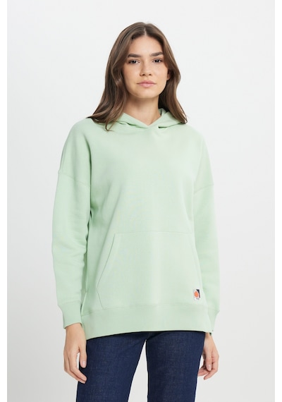 Loose Fit Rahat Kesim Kapüşonlu İçi Polarlı Gri Sweatshirt W242706032 Açık Gri