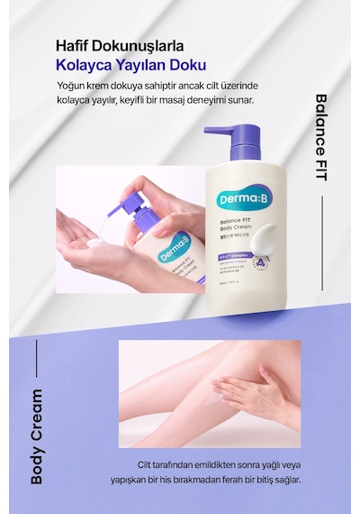 Pdrn Ve Kolajen İçerikli, Fit Ve Sıkı Görünüm Sunan Masaj Kremi Derma:b Balance Fıt Body Cream