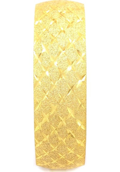 Ferizz Altın Kaplama Baklava Yıldız Model Bilezik 2 Cm Blz-3037 Altın