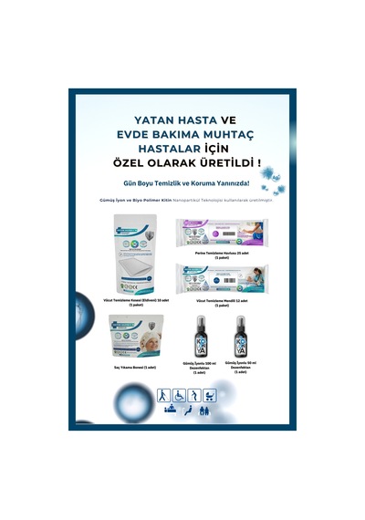 Doctor Silver Ion Yatan Hasta ve Evde Bakım Seti + Gümüş İyonlu Perine Mendili 25’li