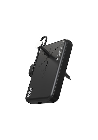 Bix Pb121 Qi2.2 Sertifikalı 25w Kablosuz Magsafe 10000mah Ultra Korumalı Powerbank Dahili Usb-c Kablolu Siyah