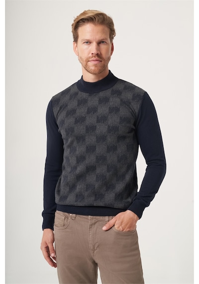 İmza Lacivert-füme Balıkçı Yaka Uzun Kol Örme Comfort Fit Pamuklu Kazak 1012265155 Lacivert - Füme İmza Lacivert-füme Balıkçı Yaka Uzun Kol Örme Comfort Fit Pamuklu Kazak 1012265155 Lacivert - Füme