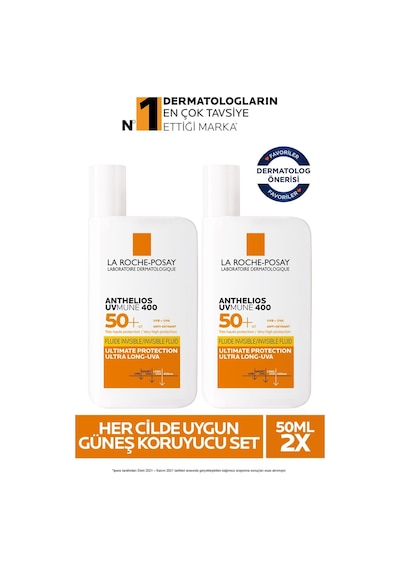 La Roche Posay SPF50+ Anthelios Uvmune 400 Güneş Kremi 2 x 50 ML