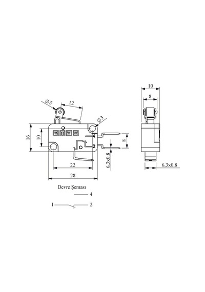 Emas Mk1mım1 Mikro Siviç Kısa Kollu Metal Makara