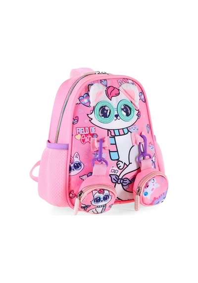 Dream Vest Gözlüklü Kedi Mini Sırt Çantası Çok Renkli
