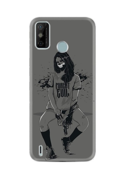 Tecno Spark 6 Go Kılıf Silikon Desen Özel Seri Purest Evil 1627