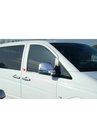 Mercedes Vito W639 2004-2013 Cam Çıtası Paslanmaz Çelik Krom 2Prç