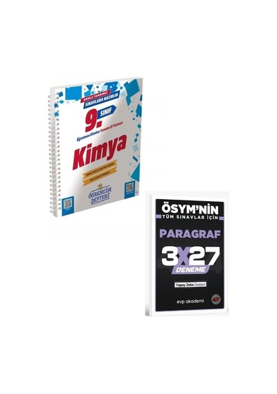 Murat 2027 9.sınıf Kimya Öğrencim Defteri+ Evp Akademi Paragraf