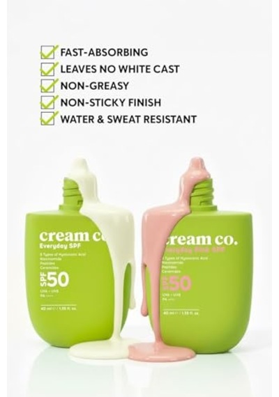 Ayrex Cream Co. Spf50 Güneş Koruyucu Krem, Leke Karşıtı Nemlendirici Aydınlatıcı, 40 Ml, Güneş Serumu