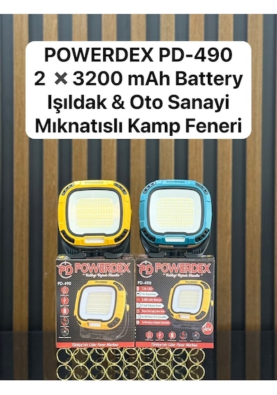 Powerdex Pd-490 Profesyonel Çalışma Lambası 136 Led 6.400 Mah Type-c Hızlı Şarj Powerbank Özellikli Mıknatıslı Çok Renkli