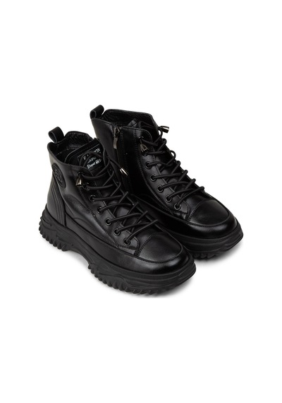 Deery Kadın Siyah Hakiki Deri Sneaker Bot - 25310zsyhc01 Siyah