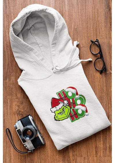 Grinch Hohoho Yenı Yıl Kapşonlu Sweatshirt 001