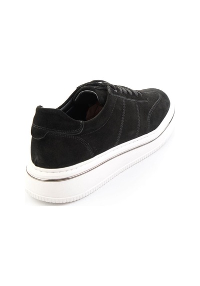 Bambi Siyah Hakiki Deri Erkek Sneaker E01089006202