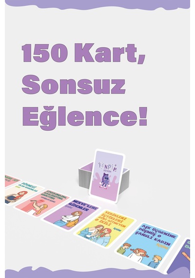 Fondip Kız Kıza Kızlara Özel Oyunu 150 Kart Eğlenceli Kutu Oyunu Shot Oyunu +18
