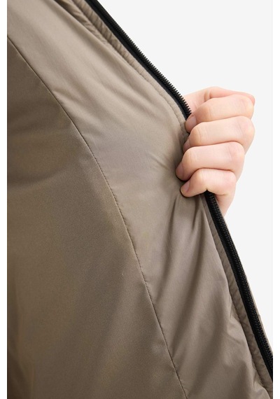 Defacto Regular Fit Kapüşonlu Kapitoneli Fermuarlı Parka F2882ax25wnkh402 Haki-kh402