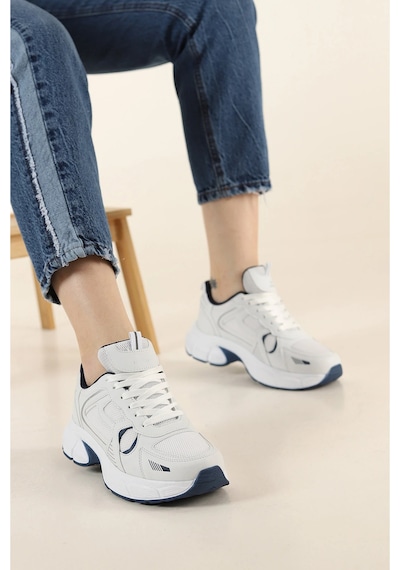 Mcdark Unisex Beyaz Sax Günlük Sneakers Spor Ayakkabı Beyaz - Saks