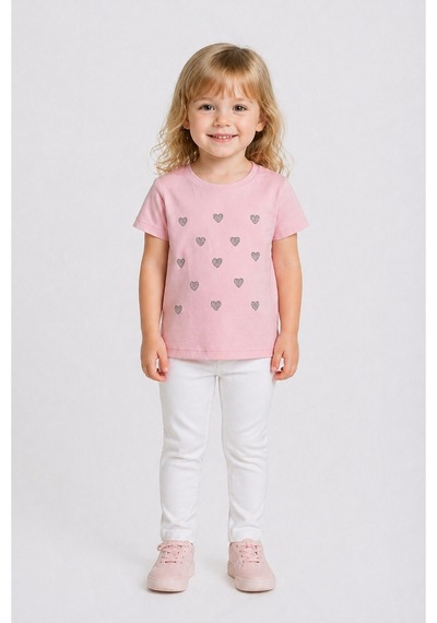 Yale Kids 3-8 Yaş Kız Çocuk %95 Pamuklu Tişört Pembe Yale Kids 3-8 Yaş Kız Çocuk %95 Pamuklu Tişört Pembe