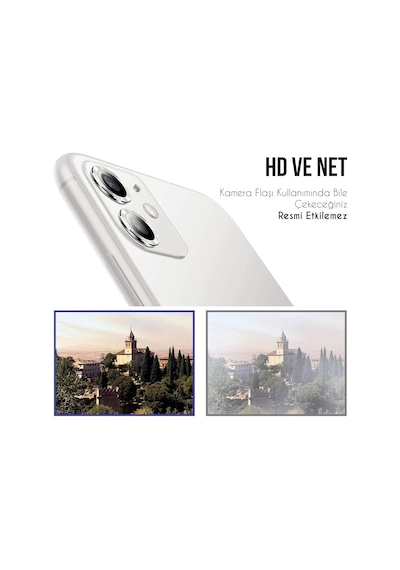 Iphone 11/12 / 12 Mini İle Uyumlu Lens Koruyucu Kamera Koruma Camı Yüksek Şeffaflık Çizilmeye Dayanıklı Zkcn01 Parmak İzi Önleyici Tam Uyum Ultra İnce Lens Koruması Siyah